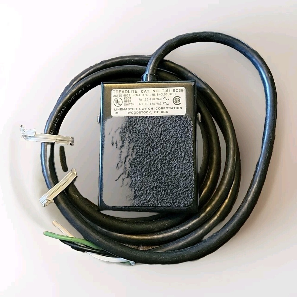 Linemaster Treadlite T-51-SC36 Foot Switch Remote Pedal Made in USA